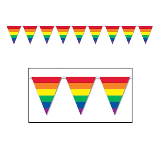 Beistle 12Ft Rainbow Stripes Pennant Banners Pack, 2ct. | 12 ft | Michaels®